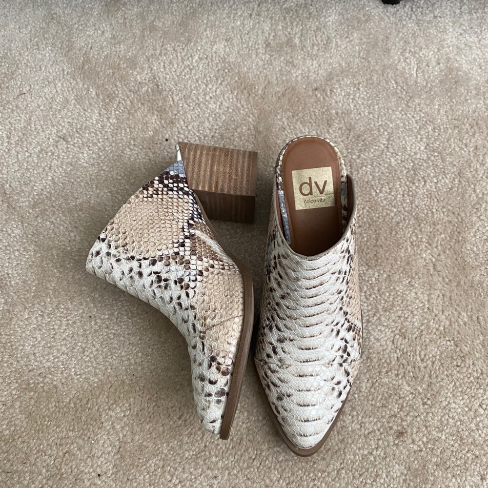 Dolce Vita- Snakeskin Mules
